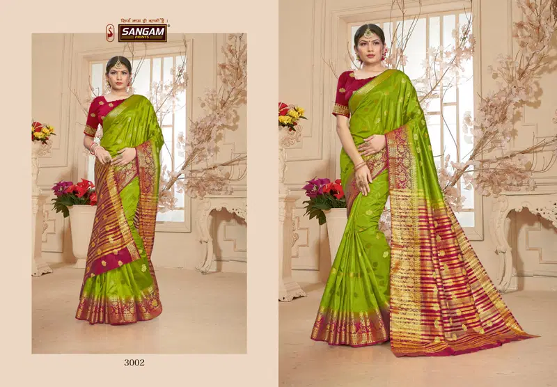 Sangam Natasha Latest Fancy Designer Festive Wear Pure Soft Silk Sarees 